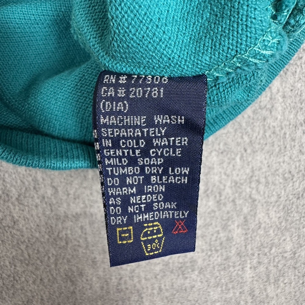 Vintage Tommy Hilfiger Golf Sweater Vest Men L Teal Crest V Neck 100% Cotton - Picture 9 of 9